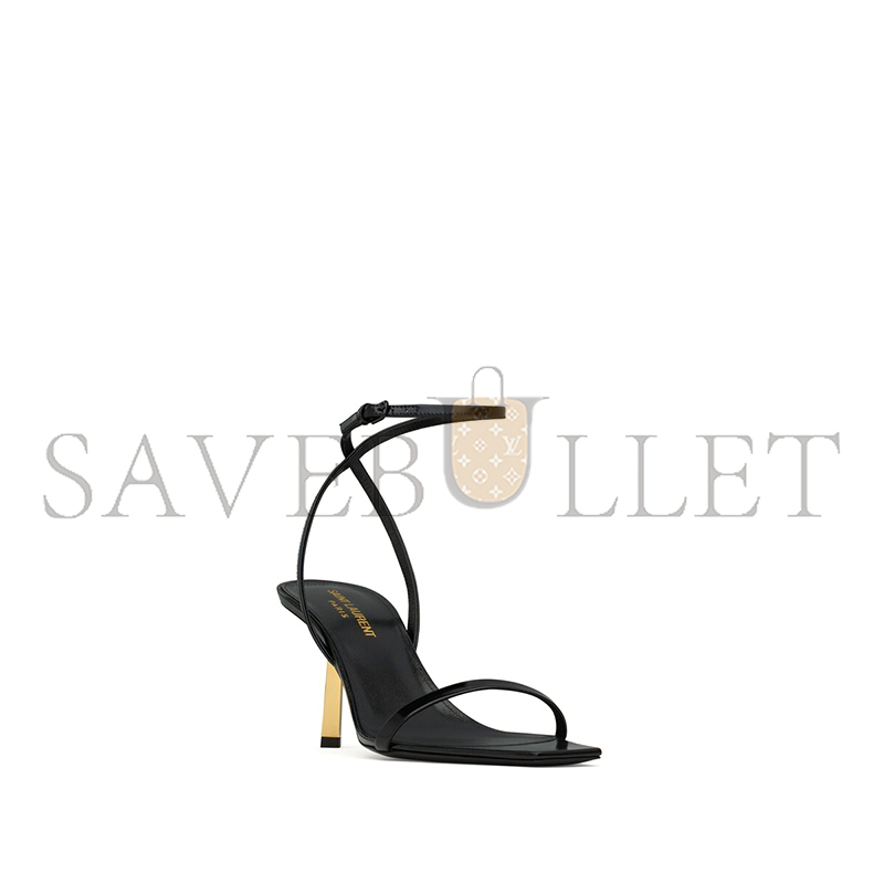 YSL LEE SANDALS IN GLAZED LEATHER 799701AAAZY1000